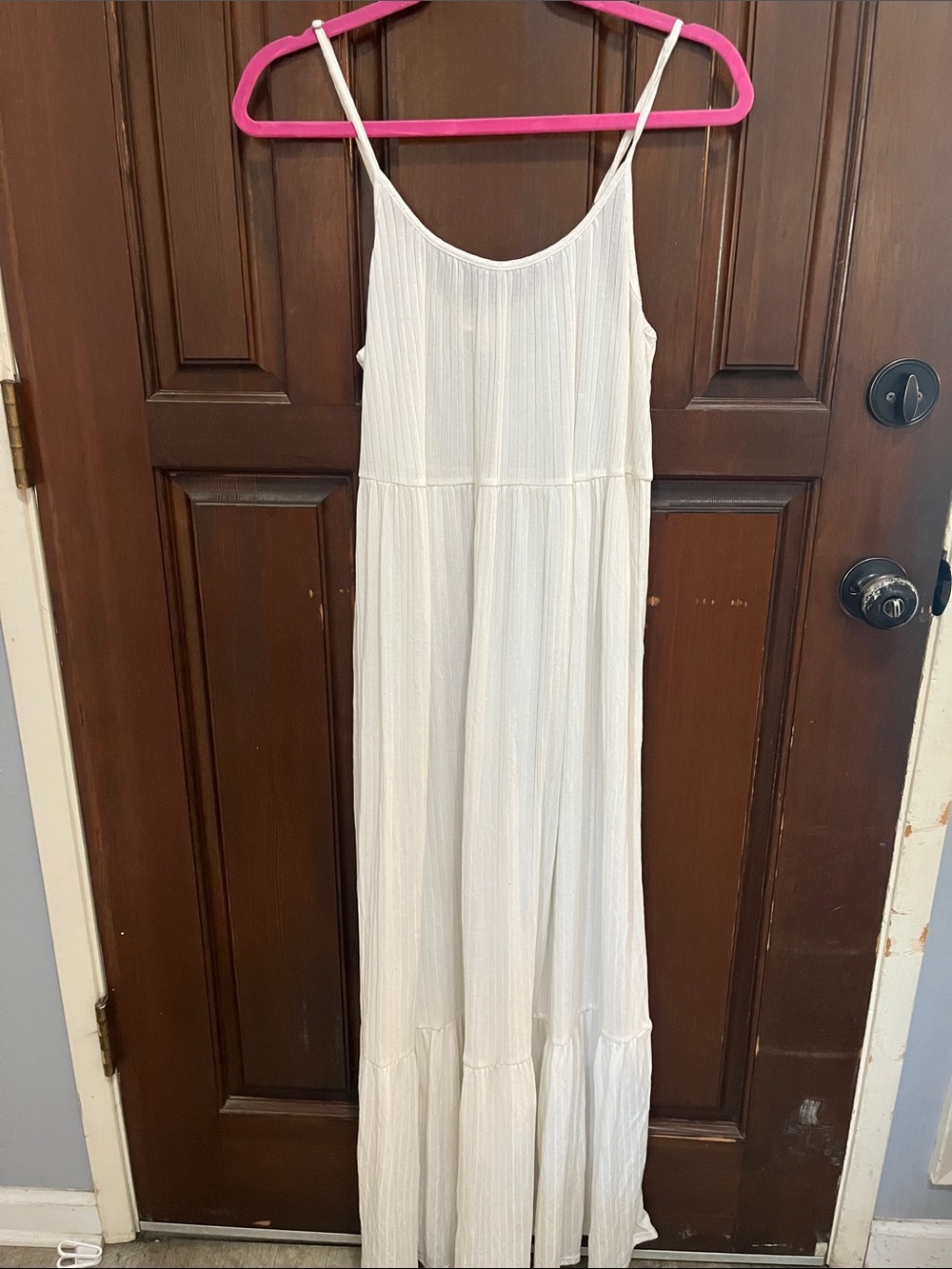 NWOT saltwater LUXE White Ribbed Slip Dress